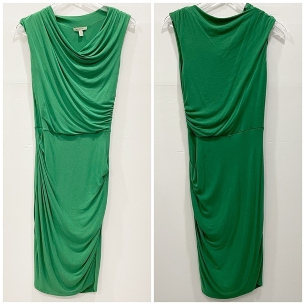 Anthropologie Bordeaux Given Gathered Ruched Column Dress Sleeveless Small
